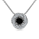 Picture of The Spinner pendant with 1 carat Black center diamond
