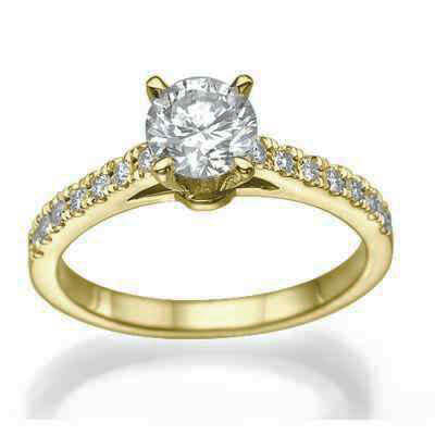 Solid cathedral delicate engagement ring 