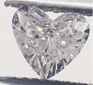 Picture of 0.58 Carats, Heart Diamond with Very Good Cut, E Color, VS2 Clarity and Certified By EGS/EGL