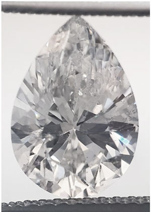 Picture of 2.04 Carats, Pear Diamond with Very Good Cut , D SI1 C.E and Certified by EGS/EGL