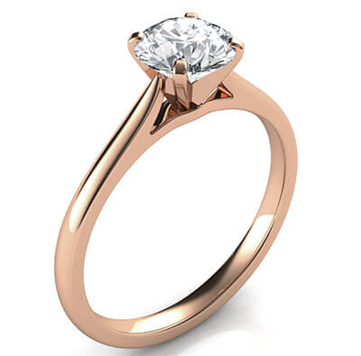 Delicate solitaire cathedral engagement ring settings -Patricia