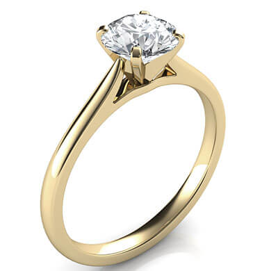 Delicate solitaire cathedral engagement ring settings -Patricia