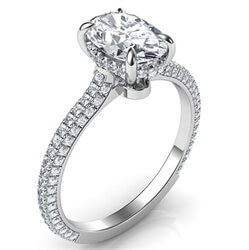 Picture of Oval hidden halo engagement ring