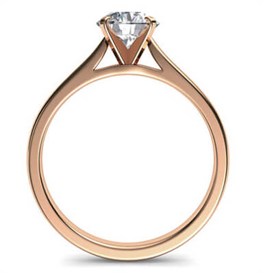 Delicate Rose Gold solitaire engagement ring-Patricia