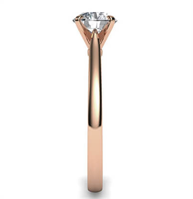 Delicate Rose Gold solitaire engagement ring-Patricia