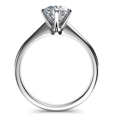 Delicate 6 prongs Novo solitaire engagement ring, Barbara