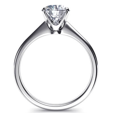 Delicate Novo cathedral solitaire engagement ring, Barbara