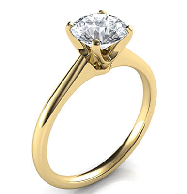 Delicate Novo cathedral solitaire engagement ring, Barbara