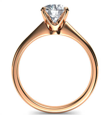 Rose Gold Delicate Novo solitaire engagement ring, Susan