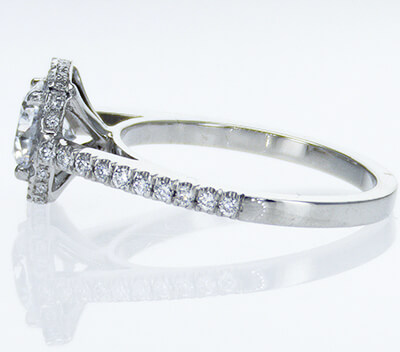 Halo engagement ring, 