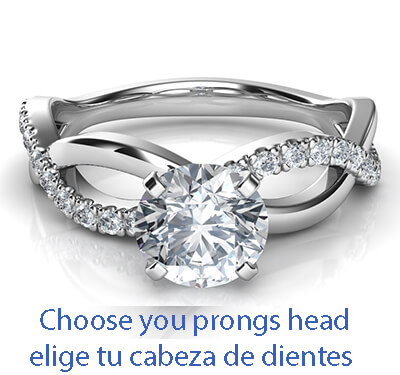 The Slalom engagement ring