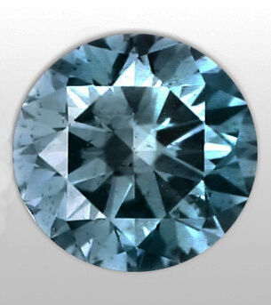 Foto 0.67 quilates, diamante redondo con buen corte, color azul océano, claridad VS2 y certificado por CGL de