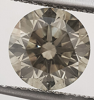 Picture of 1.57 Carats, Round Diamond,Fancy natural Champagne color,VS1 Ideal-Cut and Certified by CGL.