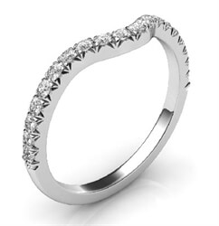 Picture of Matching wedding band for all delicate halo engagement rings
