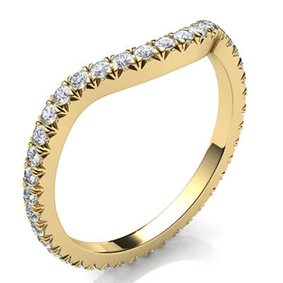 Matching wedding band for larger diamonds Halo of all shapes