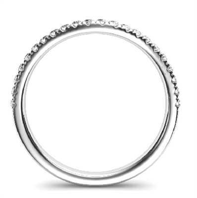 Alianza de boda a juego para amigos con anillo de compromiso de diamantes laterales