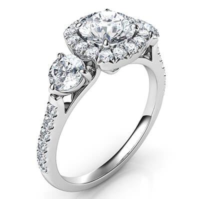 Rich engagement ring,Price includes two 0.50 side diamonds