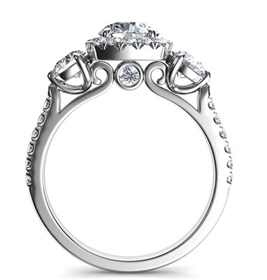Rich engagement ring,Price includes two 0.50 side diamonds