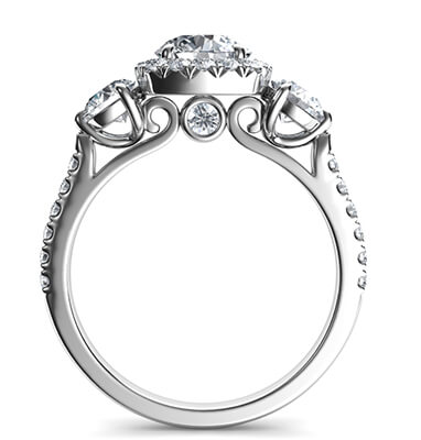 Rich engagement ring,Price includes two 0.50 side diamonds