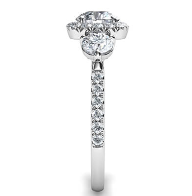 Rich engagement ring,Price includes two 0.50 side diamonds