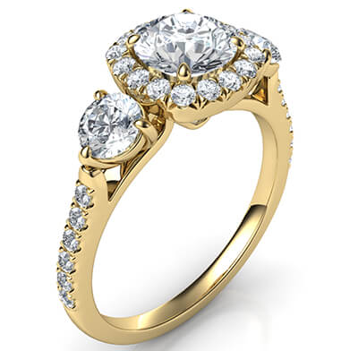 Rich engagement ring,Price includes two 0.50 side diamonds