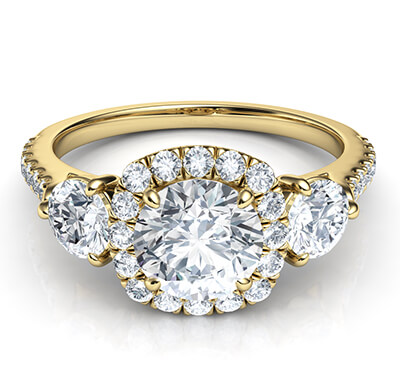 Rich engagement ring,Price includes two 0.50 side diamonds