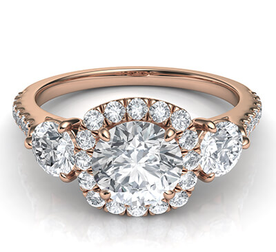 Rich engagement ring,Price includes two 0.50 side diamonds