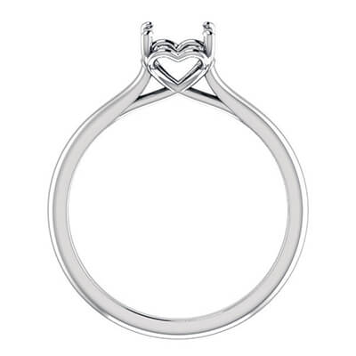 Romantic solitaire engagement ring for all shapres and sizes