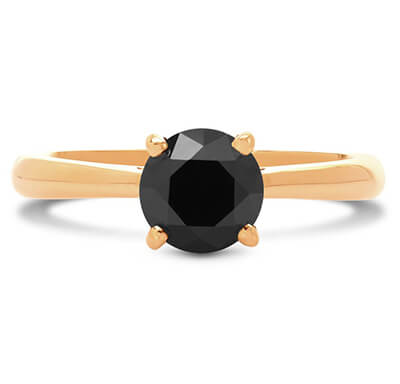Anillo compromiso diamante negro best sale