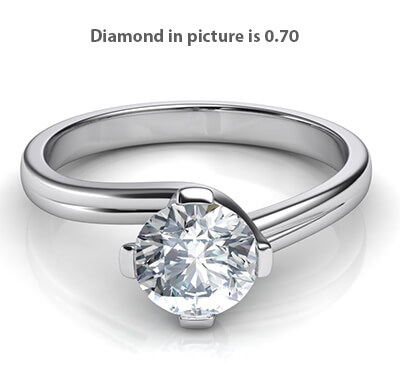 Sleek and elegant solitaire engagement ring
