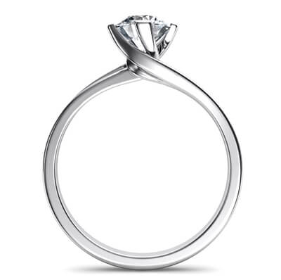 Elegante y elegante anillo de compromiso solitario