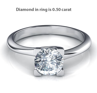 Dainty solitaire engagement ring