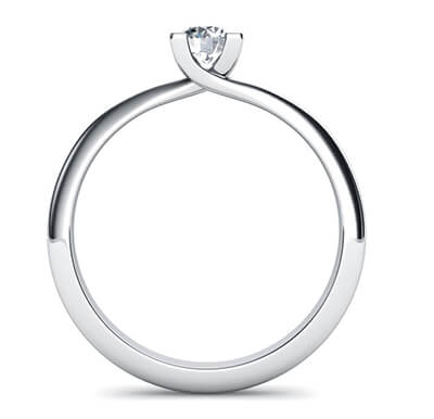 Dainty solitaire engagement ring