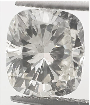 Foto 1.54 Cojín diamante natural, color VS2, corte ideal de