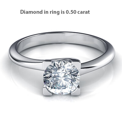 Solitaire engagement ring with a twist