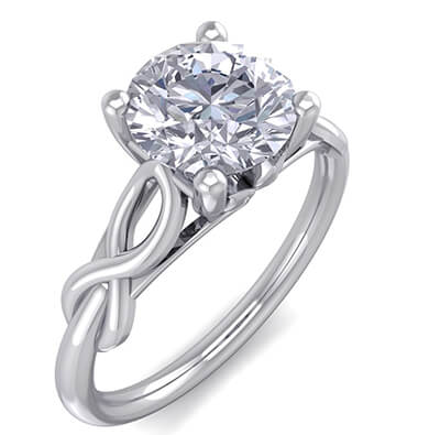 Infinity Solitaire engagement ring, Dorothy