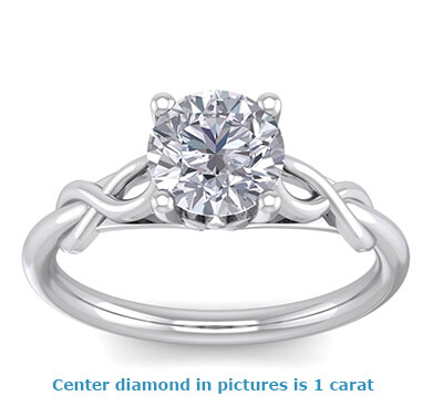 Infinity Solitaire engagement ring, Dorothy