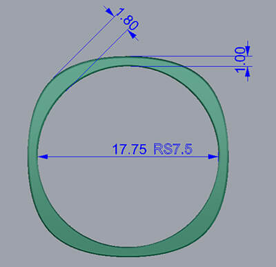 7mm square wedding band