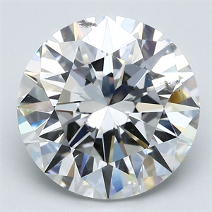 Picture of Natural Diamond 4.11 Carats, Round with Excellent Cut, F Color, SI1 Clarity and Certified by GIA