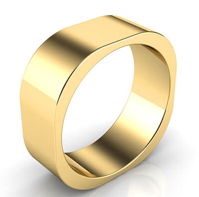 7mm square wedding band