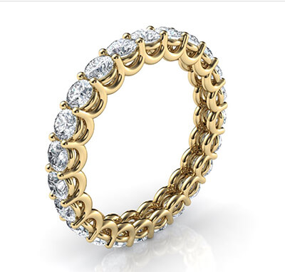 The waves diamonds eternity ring, 2 carats