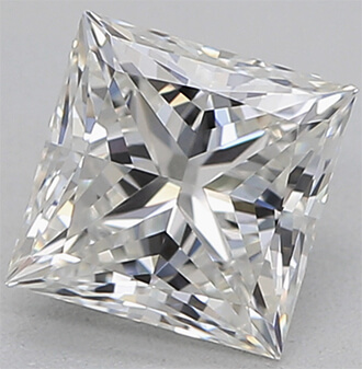Picture of 0.72 Carats, Princess Diamond with Ideal Cut, H Color, VS1 Clarity and Certified by GIA