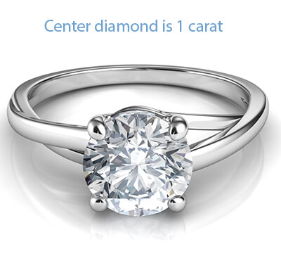 Solitaire cathedral engagement ring for all shapes with a twist, Margaret