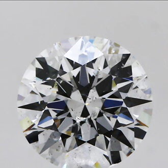 Foto 0.70 quilates, diamante redondo con corte ideal, F SI2, certificado por GIA de