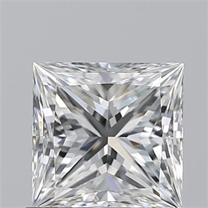 Picture of Natural Diamond 0.91 Carats, Princess with  Cut, H Color, VVS2 Clarity and Certified by GIA
