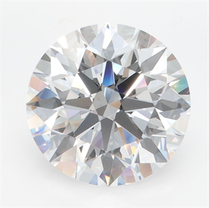 Picture of Lab Grown Diamond 4.10 Carats, Round with Excellent Cut, D Color, VVS2 Clarity and Certified by GIA