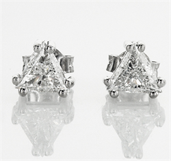 Picture of 1.33 carat TW Triangle diamond earrings