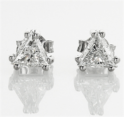 Foto Pendientes de diamantes TW Triangle de 1,33 quilates de