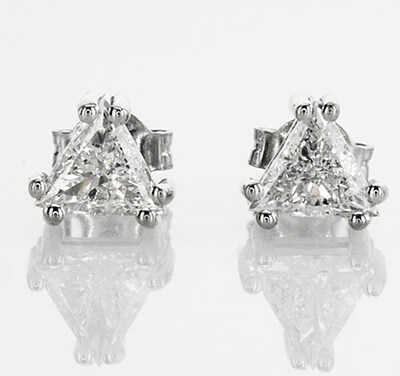 Pendientes de diamantes TW Triangle de 1,33 quilates