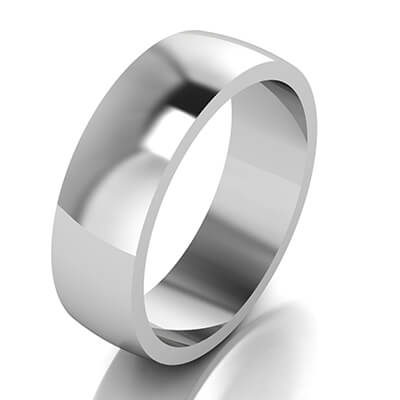 Low dome 6 mm comfort fit wedding band